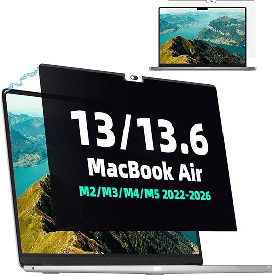Magnetic Privacy Screen for MacBook Air 13.6/13 Inch (2022-2026, M2, M3, M4, M5),Removable Anti Glare Blue Light Filter for Mac 13.6In Laptop Privacy Filter Shield Protector