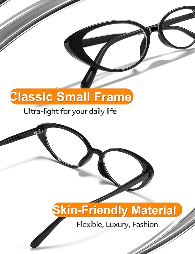 Ultralight Cat Eye Blue Light Glasses for Woman Anti Glare Reduce Eyestrain Gaming/Computer/Screen