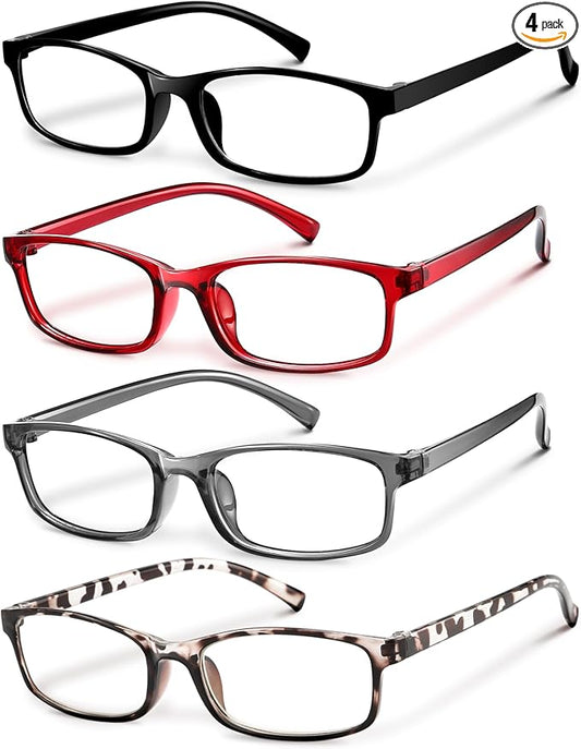 Gaoye +1.25 Multi Pack Reading Glasses - Blue Light Blocking Lenses, TR90 Frames, UV400 - Eyeglasses with Clear Vision
