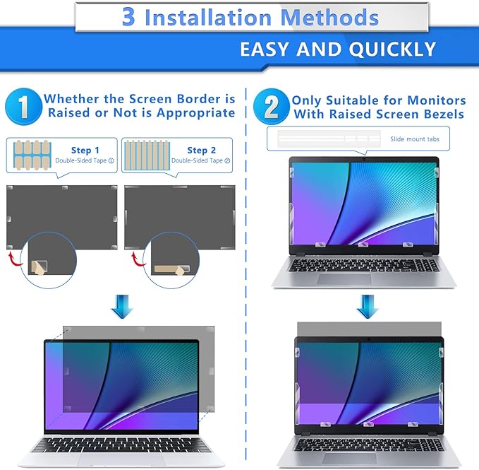 ZOEGAA 15.6 Laptop Privacy Screen for 16:10 Ratio Computer Monitor, Possessing Many International Patents such as Privacy Filtration Membranes and International Trademarks