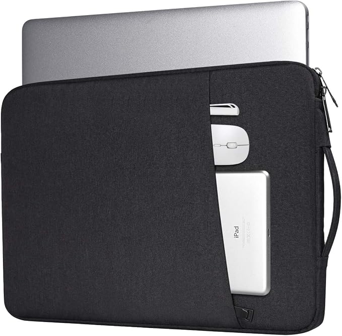 14 Inch Laptop Sleeve Case for Dell Latitude/Inspiron, HP ASUS Lenovo Chromebook/Stream/ASUS Vivobook/Lenovo IdeaPad Computer Sleeve Bag, Black