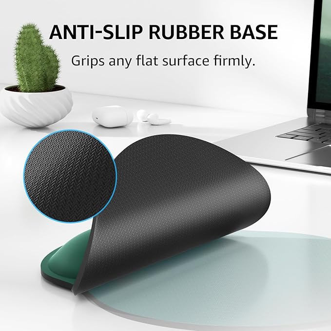 KTRIO Ergonomic Keyboard Wrist Rest and Mouse Pad with Wrist Rest Set, Memory Foam Wrist Support for Typing, Gaming, Office and Home Use, Forest Green