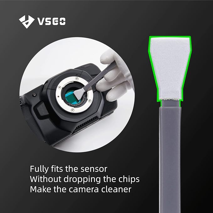 VSGO Digital Camera Cleaning Swab Sensor Cleaning Swabs with 10ml Sensor Cleaning Solution Dry CCD CMOS Clean Swab with Sensor Cleaner for Nikon Sony Canon DSLR Camera Clean (12mm (6pcs Sensor Swab)) - Image 3