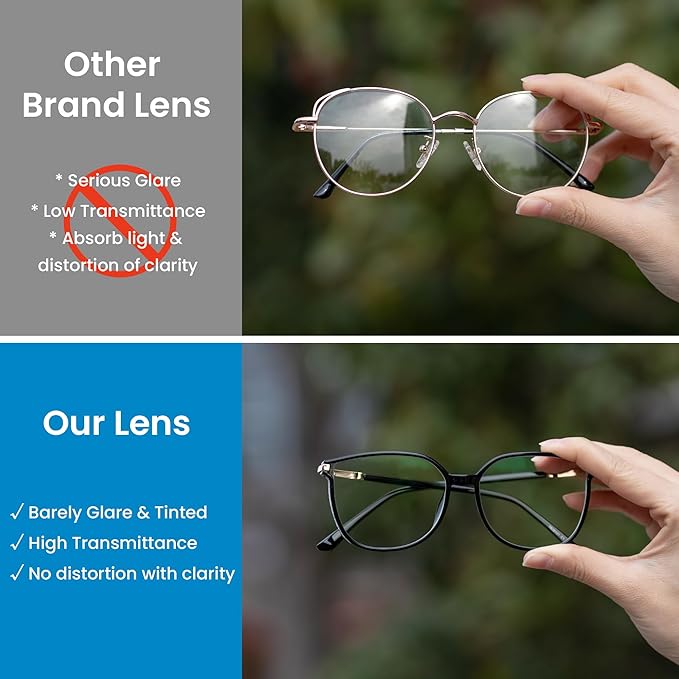 GUDVUE Blue Light Glasses For Woman, Computer Reading/Gaming/Phones Glasses, Anti Glare/UV400/Eye Strain