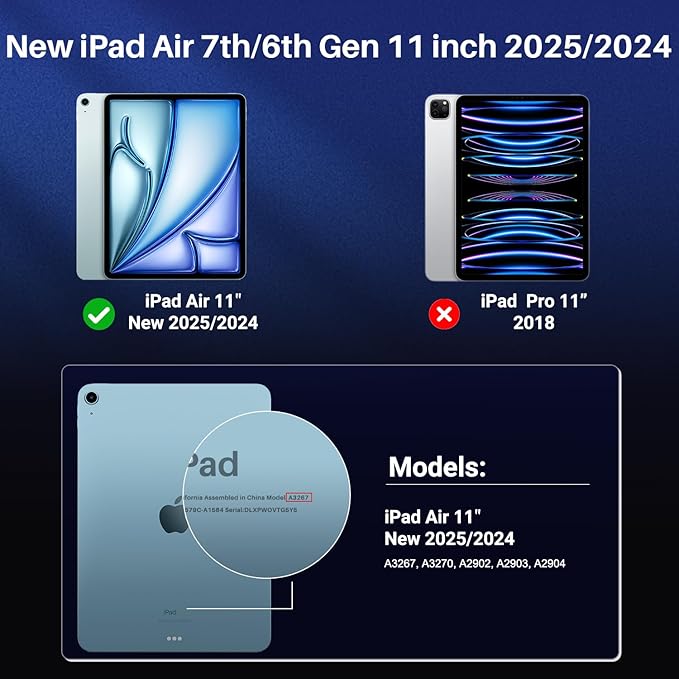 ZOEGAA iPad Air 11 inch Privacy Screen Protector, Privacy Screen Protector for iPad Air 11 Inch (M3 2025/M2 2024,7th/6th Generation) with Anti Blue Light Anti-Spy