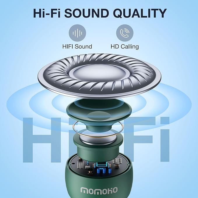 Mini Bluetooth Speaker Wireless Tiny Speakers with Built in Mic,TWS Portable for Travel Party Gift Outdoor Laptop (Green)