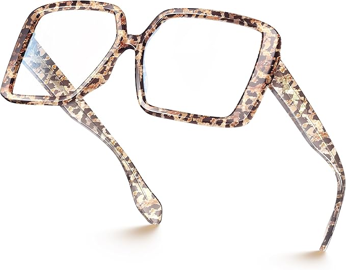 VISOONE Oversized TR90 Blue Light Blocking Glasses Fashion Accessories Non Prescription for Women Harvard
