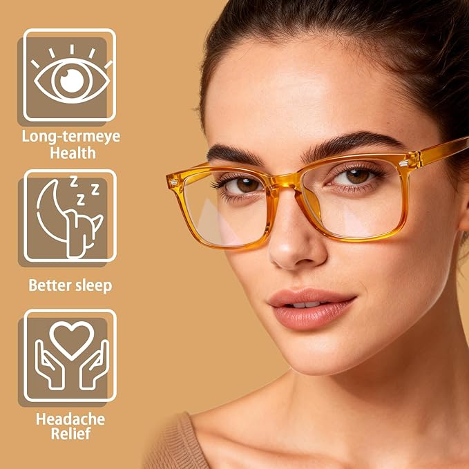 BIRDDIE Blue Light Blocking Glasses for Women & Men, UV400 Anti-Glare Computer Glasses for Gaming,Reading & Eye Strain Relief