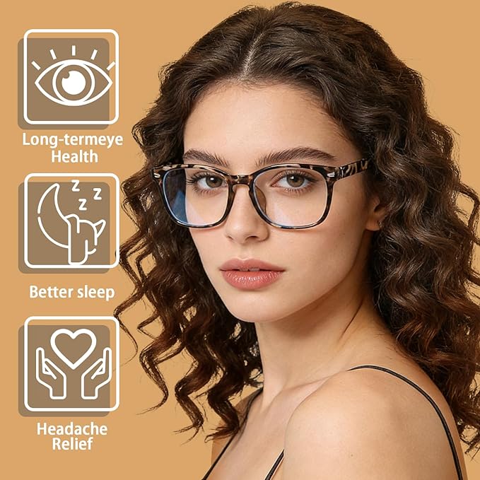 BIRDDIE Blue Light Blocking Glasses for Women & Men, UV400 Anti-Glare Computer Glasses for Gaming,Reading & Eye Strain Relief