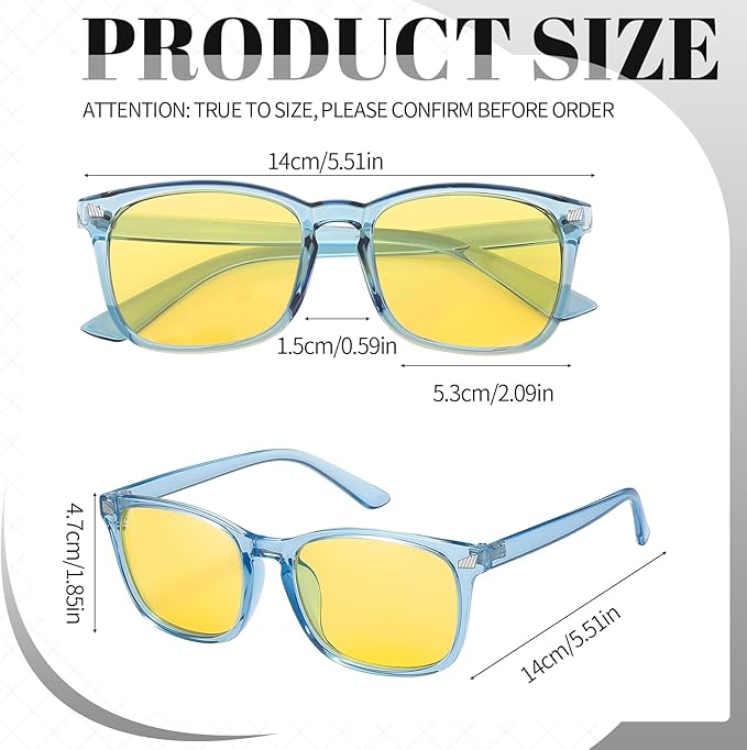 Polarized Sunglasses for Women Men, Night Driving Glasses Anti Glare Yellow Lens UV 400 for Day Night Use