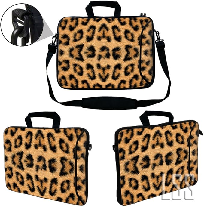 Laptop Skin Shop 15.6 inch Laptop Sleeve Bag Notebook with Extra Side Pocket, Soft Carrying Handle & Removable Shoulder Strap for 14" 15" 15.4" 15.6" Apple MacBook Air, GW, Acer, Aspire Asus, Dell,