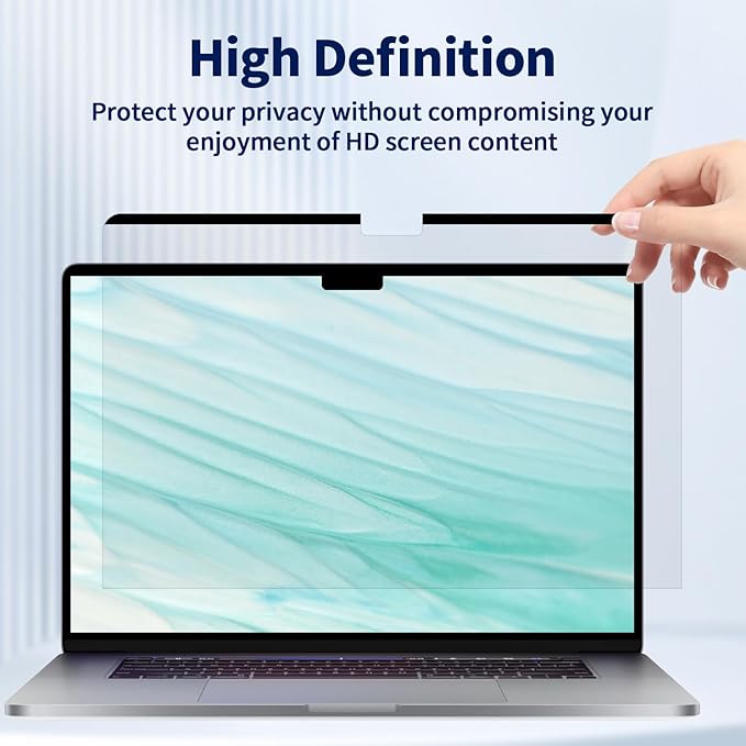 Magnetic Laptop Privacy Screen 13.3 Inch 1920x1200P (16:10), Removable Matte Anti Glare Blue Light Filter - Computer Privacy Shield Not for 13.3" 16:9 Laptop