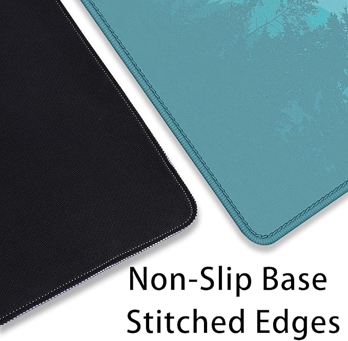 Mountains Cloud Lake Desk Pad Mouse Pad,Extended Large Gaming Mouse Mat with Stitched Edges,Non-Slip Waterproof Rubber Base Mousepad for Office Work Home Desk Mat(27.5X11.8 in)