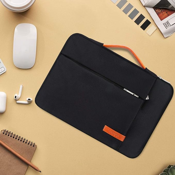 Lacdo 360° Protective Chromebook Case 11 Inch Laptop Sleeve for 11 Inch Acer HP Lenovo Dell Samsung ASUS Chromebook Spin 311, 13 Inch Microsoft Surface Pro 11th Copilot+PC/10/9/8/X Computer Bag, Black