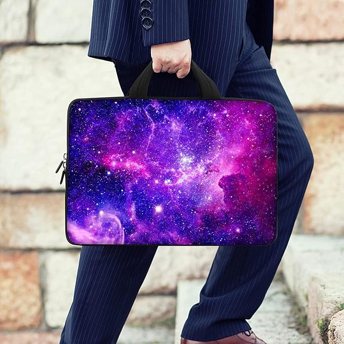 RICHEN Messenger Bag Carrying Case Sleeve with Handle Accessory Pocket Fits Laptops/Notebook/ebooks/Kids tablet/ipad (11-13.3 inch, Purple Galaxy)