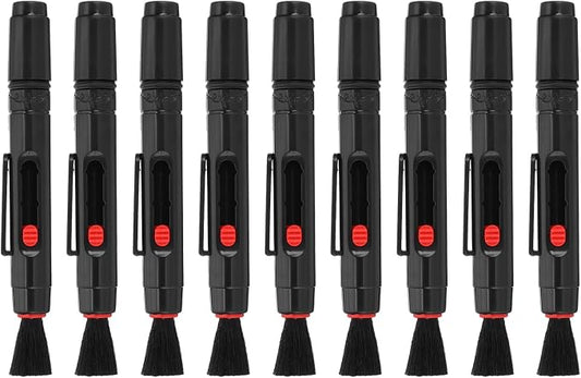 PATIKIL Camera Dusting Brush, Multifunction Cleaning Brush Keyboard Lens Cleaning Pen Screen Lens Cleaner for Vinyl Records, LP Scan, SLR & Computer Screens,9 Pcs Red by PATIKIL