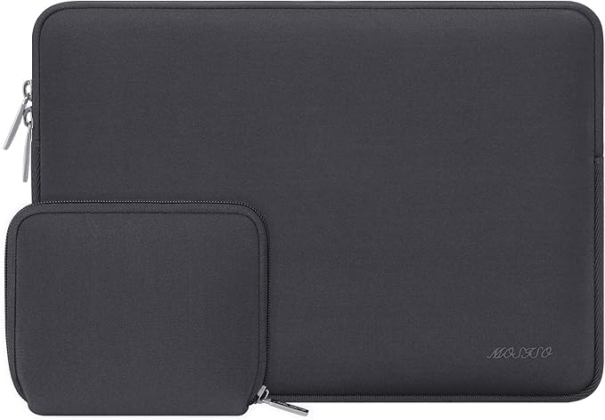 MOSISO Laptop Case 16 inch, 15-15.6 inch Laptop Sleeve Bag Compatible with MacBook Pro 16 M5 M4 M3 M2 M1, HP Acer Dell Lenovo ASUS Notebook, Neoprene Computer Sleeve Bag with Small Case, Space Gray
