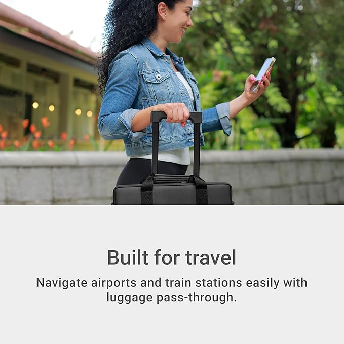 Dell 11-14 EcoLoop Pro Sleeve - CV5423 - Organizer, Front Zippered Pocket, Weather-resistant, Luggage Pass Through, Padded Carry Handles, Detachable Shoulder Strap, Nylex Lining Material - Black