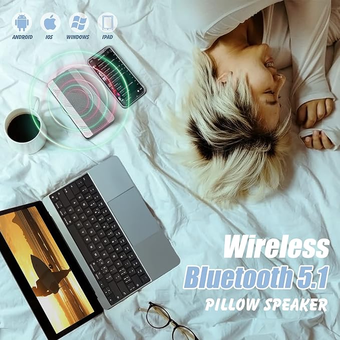 Bluetooth Speaker, 0.65" Ultra Thin Portable Magnetic Speakers, Loud&Clear Sound, IP67 Waterproof Dustproof, Bluetooth 5.1, TWS Pairing, EQ Mode, Sleek Small Wireless Speaker for Home, Outdoor