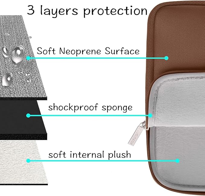 MOSISO Laptop Case 15 inch, 15 inch Laptop Sleeve Bag Compatible with MacBook Air M5 A3448 M4 A3241 M3 A3114 M2 A2941 2026-2023, Dell XPS, Neoprene Computer Sleeve Bag with Small Case, Caramel Brown