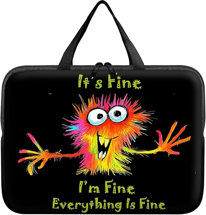 Universal Tablet Laptop Sleeve Case 10 inch, Colorful Little Monsters Slim Carrying Case Travel Laptop Bag Durable Handbag for 7 to 10-inch Laptops/Notebook/Kids Tablet/ipad/eBook Readers