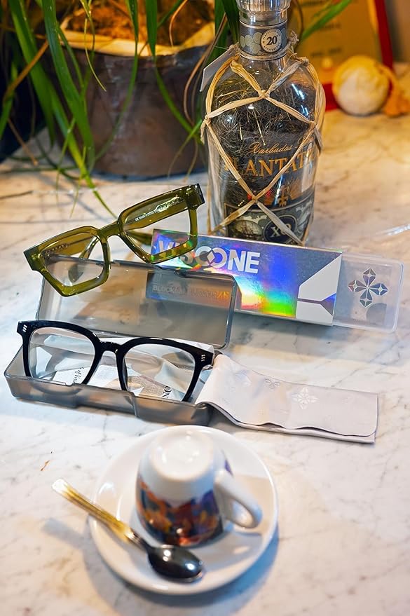 VISOONE Square Blue Light Blocking Glasses TR90 Anti Glare Computer Gaming for Women Men NOE