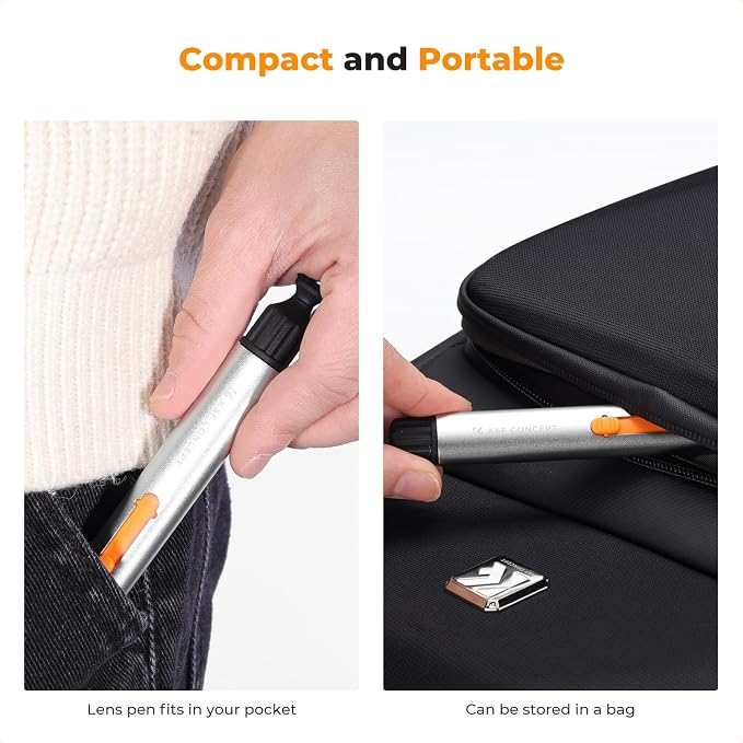 K&F Concept Multifunctional Lens Pen with Aluminum Alloy Pen Body, Carbon Head Camera Lens Brush for Canon, Nikon, Pentax, Sony Digital Camera Cleaning,AR VR Glasses Cleaning - Image 7