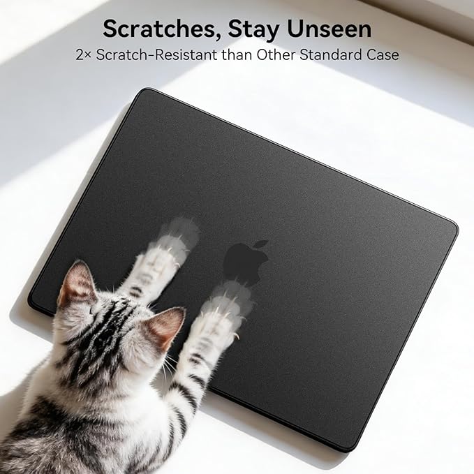 EooCoo Case Compatible with MacBook Pro 14 inch M5 2026-2021 M4 M3 M2 M1 Pro/Max Chip, Official Color-Matched Armor, Frosted Hard Shell Cases with Keyboard Cover, Screen Protector - Matte Space Black