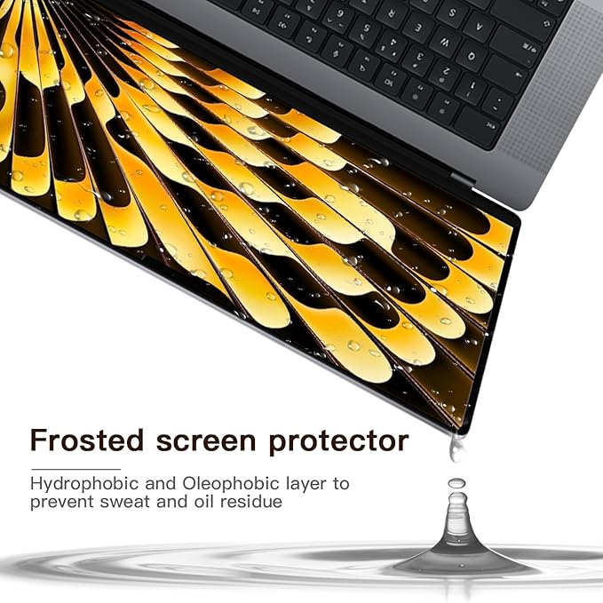 2 Pack Compatible with MacBook Air 15 Inch Screen Protector (2023-2026, M2, M3, M4, M5), Matte Anti Glare Film Anti Scratch Protector for Mac Air 15.3'' A2941 A3114 A3241 A3448