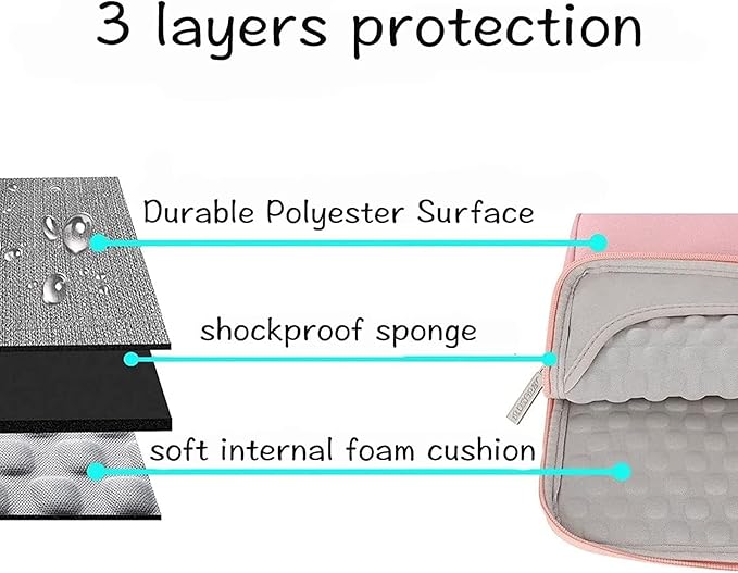 MOSISO Laptop Case 16 inch, 15-15.6 inch Laptop Sleeve with Handle Compatible with MacBook Pro 16 inch, HP, Acer, Dell, Lenovo, ASUS Notebook, Polyester Multifunctional Computer Bag, Pink