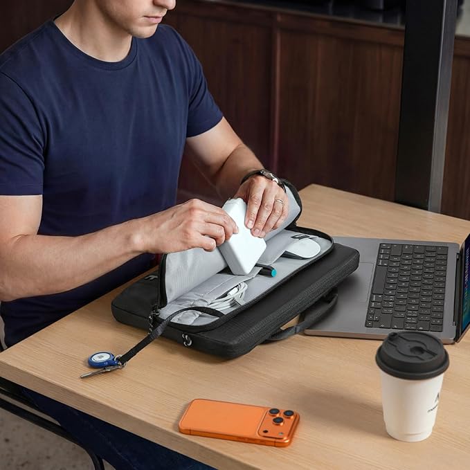 tomtoc 360 Protective Laptop Sleeve for 15-inch New MacBook Air 2025-2023 M4/A3241, M3/A3114, M2/A2941, 15'' Surface Laptop, Dell XPS 15 Plus, 15 MacBook Pro A1990 A1707, Water-resistant Carrying Case