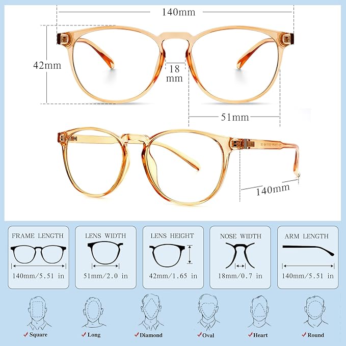 Blue Light Blocking Glasses for Women/Men - 4-Pack Computer Reading/Gaming/TV/Phone Glasses, Anti-Glare