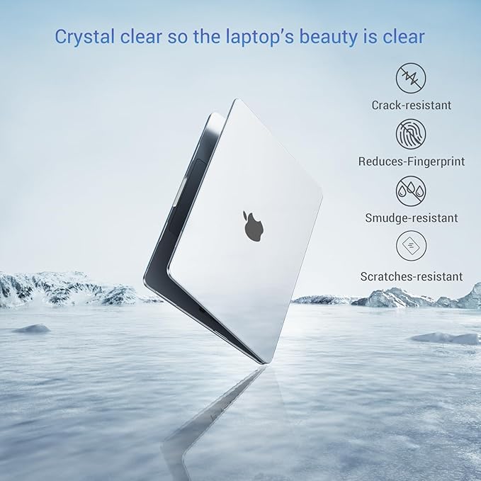 MOSISO Compatible with MacBook Neo Case 13 inch 2026 Release Model A3404 with A18 Pro Chip, Ultra-Thin Protective Crystal Hard Shell Case&Keyboard Cover&Screen Protector, Clear