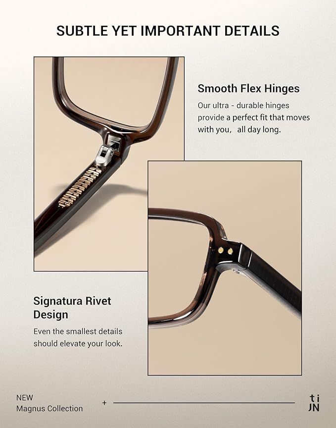 TIJN Blue Light Blocking Glasses Women Men Retro Cat Eye Square Oval Anti Glare Screen Computer Gaming Daily Eyeglasses TR90