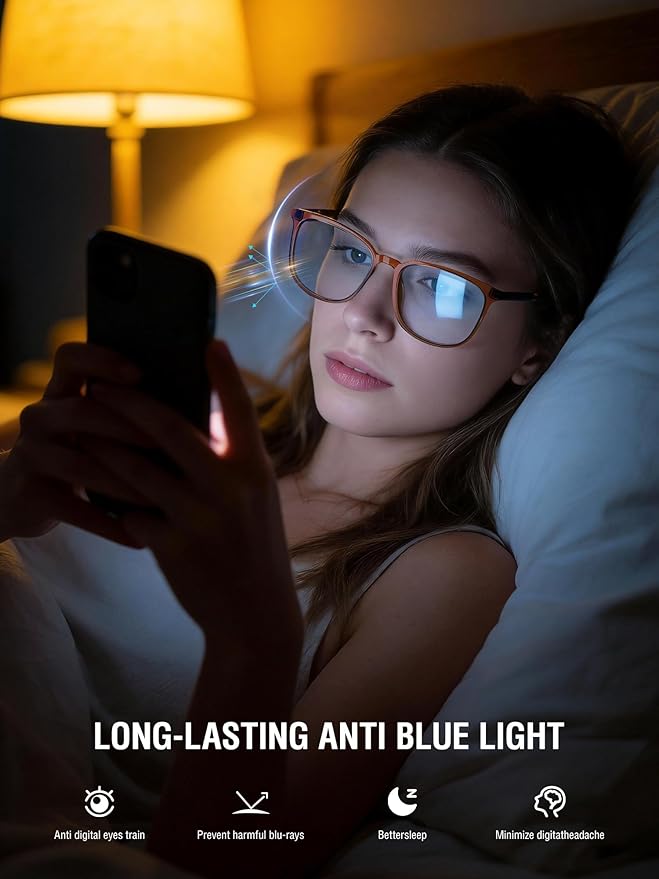 ANYLUV Blue Light Glasses for Woman Men, Womens Blue Light Blocking Glasses Computer Glasses Anti Eyestrain