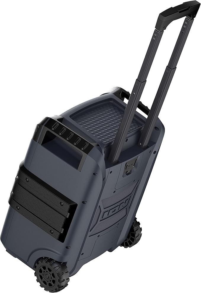 ION Block Rocker XL - Portable Bluetooth Outdoor Party Speaker, 220W, with Karaoke Microphone, Battery, 5 Speakers, Lights, Radio, USB Charging & App