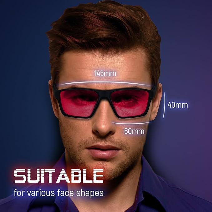 Blue Light Gaming Glasses for Men & Women, Anti Harmful Blue Light for Computer & Gaming, Amber Lenses Anti Eyestrain