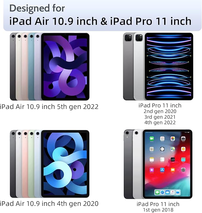 Peslv 2 Pack Magnetic Screen Protector for iPad Air 5th 4th & iPad Pro 11"(2018-2022) Feel Like Writing Drawing On Paper, Removable Matte Anti Glare