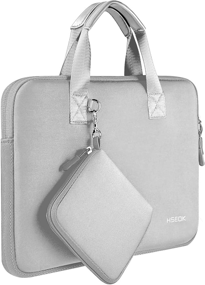 Hseok Laptop Sleeve 13.3-14 inch Case with Small Pouch, Neoprene Computer Bag Compatible with MacBook Neo/Pro 14 M5/M4/M3/M2/M1, Mac Air/Pro 13.3, XPS 14 and Most 13-14 inch Notebooks,L02G03