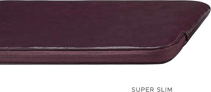Comfyable Slim Protective Laptop Sleeve Compatible with 13/14 Inch MacBook Air & MacBook Pro M5/M4/M3/M2 Pro/Max 2026, Mac Travel Case, Laptop Pouch, Slim PU Leather Cover, Berry Brown