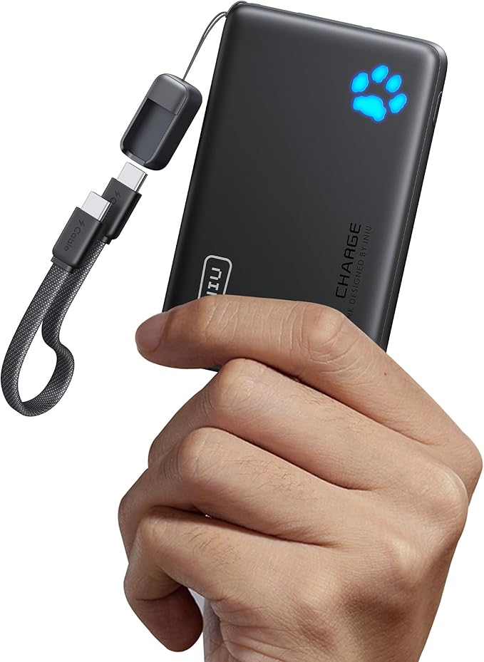 INIU Ultra Slim 10000mAh 45W PD Power Bank & 3-Port 65W PD Fast Charging Compact Type C Wall Charger Combo