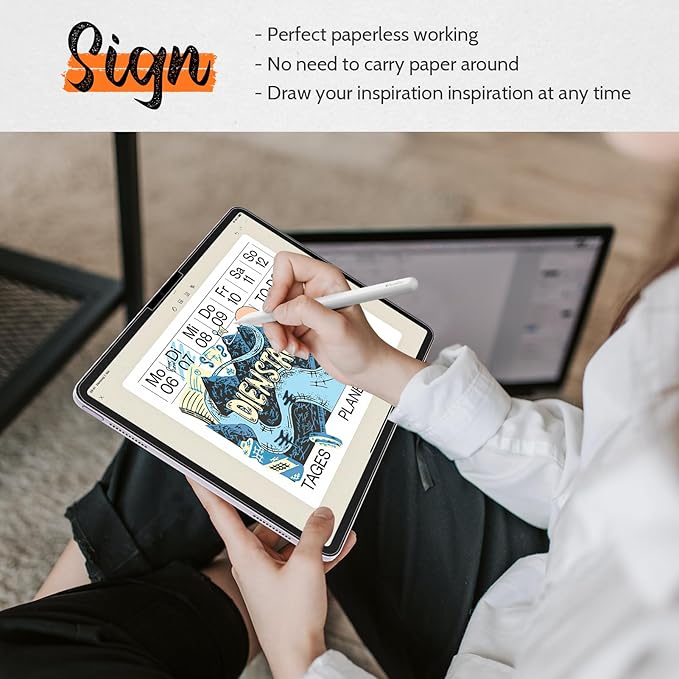 Mamol [2 Pack] Paper Screen Protector for iPad 9th 8th 7th Generation, Write and Draw Like on Paper, iPad 10.2 inch (2021 2020 2019) Anti Glare Screen Filter, High Sensitive/Bubble Free