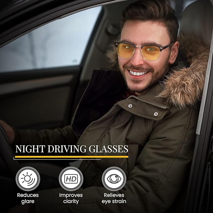 racico Blue Light Glasses for Men & Women - Mixed Material + Metal Frames with UV Protection Coating