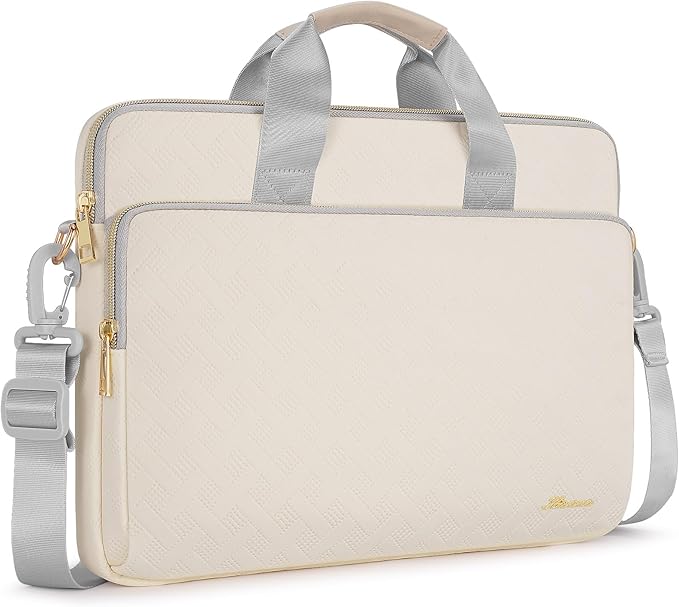 KIZUNA Laptop Sleeve Case 17 Inch Computer Shoulder Bag for for 17.3" Lenovo Legion 5/5i/LG gram 17/17.3" MSI 17/Dell G7/17 Lenovo IdeaPad 3i Gen7/HP Gaming Pavilion 17/Lenovo Ideapad 700,Beige