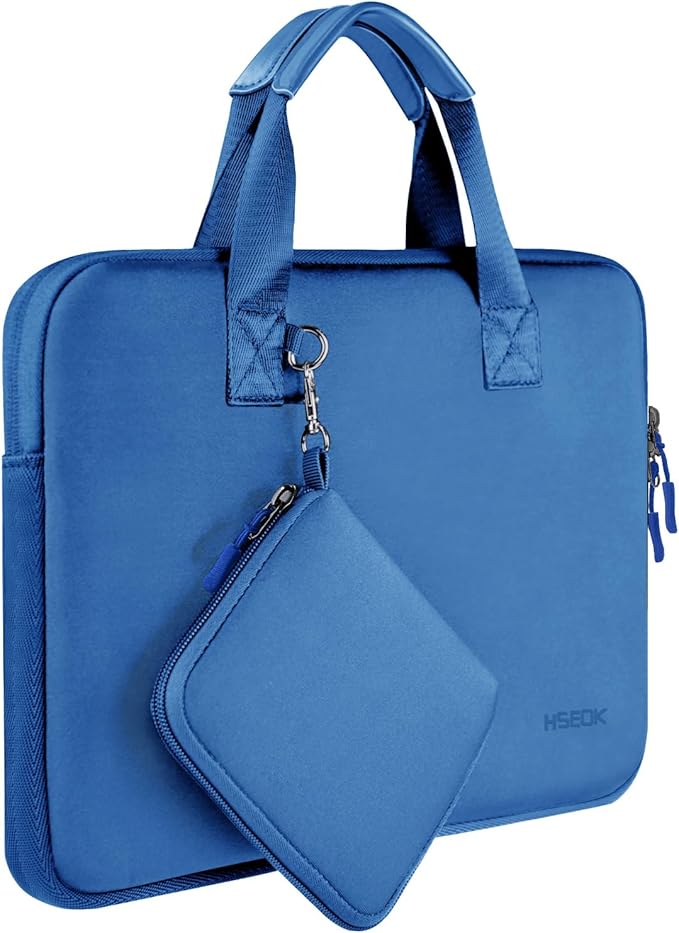 Hseok Laptop Sleeve 13.3-14 inch Case with Small Pouch, Neoprene Computer Bag Compatible with MacBook Neo/Pro 14 M5/M4/M3/M2/M1, Mac Air/Pro 13.3, XPS 14 and Most 13-14 inch Notebooks,J01B01