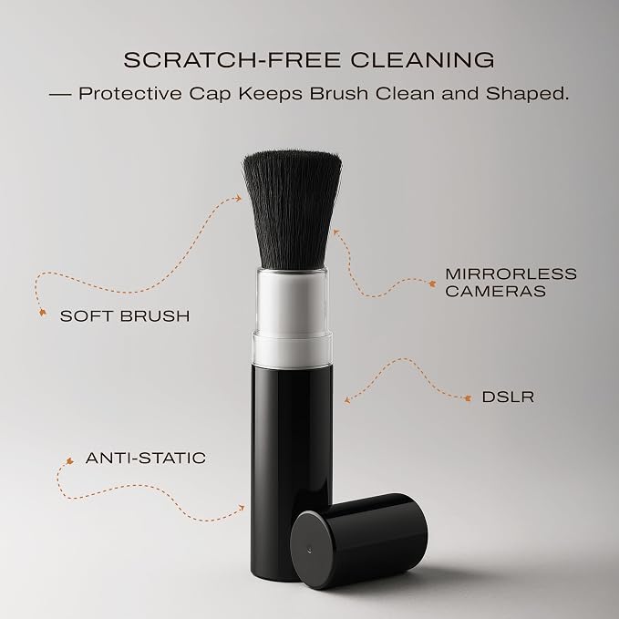 C Coiro Camera Lens Cleaning Kit 7 in 1 – Lens Pen, Air Blower, Sensor Cleaning Swabs, Lens Cleaner Spray, Wet Wipes 5 Pac, Microfiber Wipe – DSLR Mirrorless Full Frame - Image 5