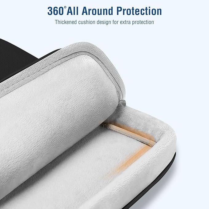 MOSISO 360 Protective Laptop Case 13.3 inch, 13-14 inch Laptop Sleeve Compatible with MacBook Air/Pro 13/Pro 14 M5 M4 M3 M2 M1, HP Dell ASUS Lenovo,Computer Bag with Belt, Black