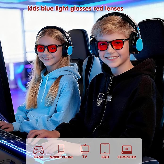CHEERS DEVICES Blue Light Blocking Glasses for Kids Boys Girls Teens - Computer Glasses with Unbreakable Frame and Anti-Glare