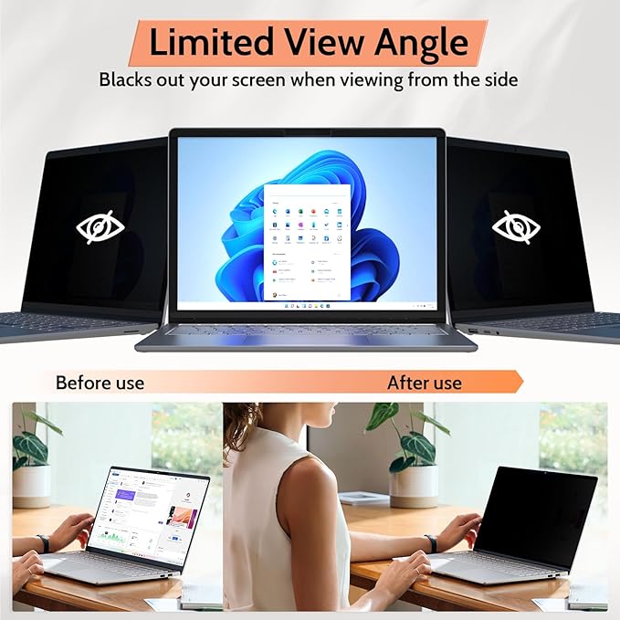 Mamol Magnetic Privacy Screen for 14.4 inch Microsoft Surface Laptop Studio, Removable Anti Spy Glare Blue Light Filter, Surface Laptop Studio 2/1 Privacy Screen Protector 14 in