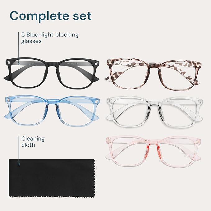 Gaoye Eyewear Frames for Men - Blue Light Blocking Square Glasses, Anti UV Ray Computer Gaming, Blue Blockers for Women